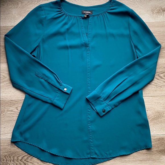 Le château dark green blouse. Size L - Picture 1 of 4